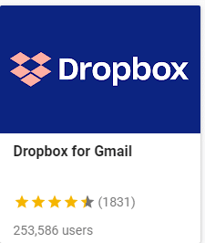 Dropbox add-on for Gmail