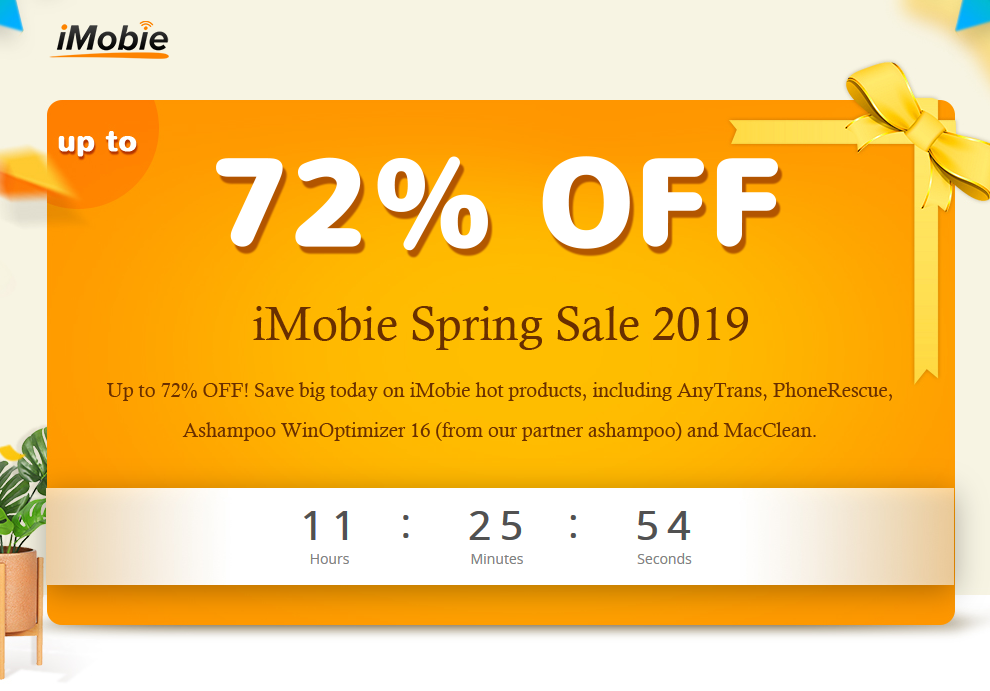 iMobie spring sale 2019 discounts