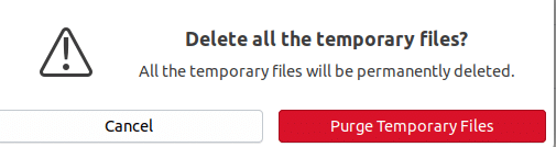 manually deleting temp files in Ubuntu 19.04 