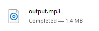 the default output MP3 file after FLAC conversion
