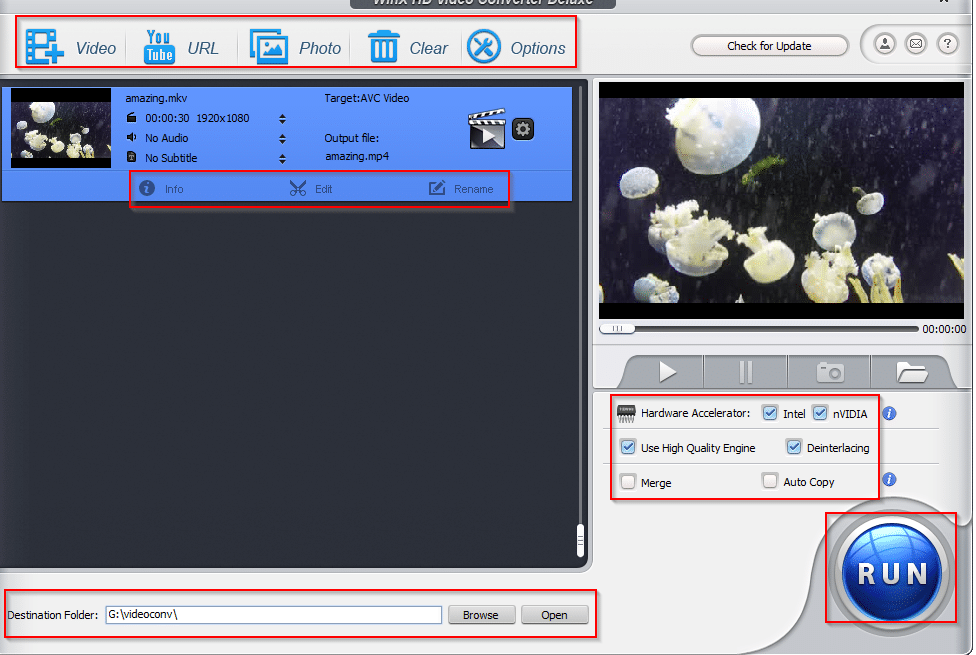 editing source videos using WinX HD Video Converter Deluxe