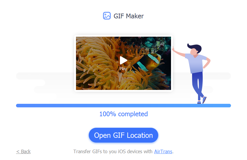 GIFs made from videos using GIF Maker in IOTransfer 3