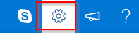 outlook.com gear icon to access settings