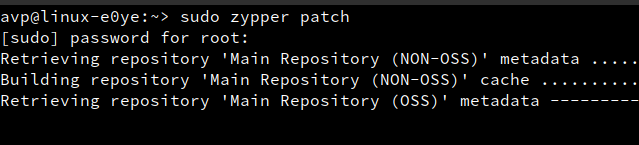 applying patches using zypper