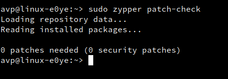 checking for patches using zypper in openSUSE