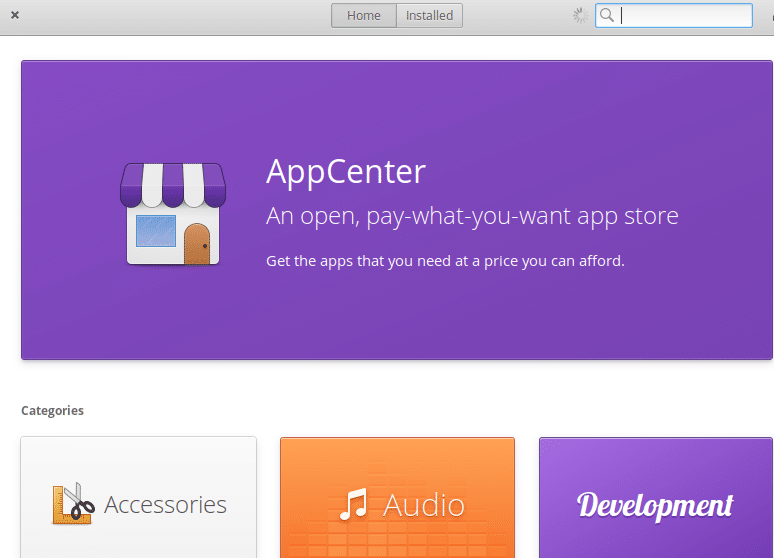 accessing AppCenter in elementary OS 