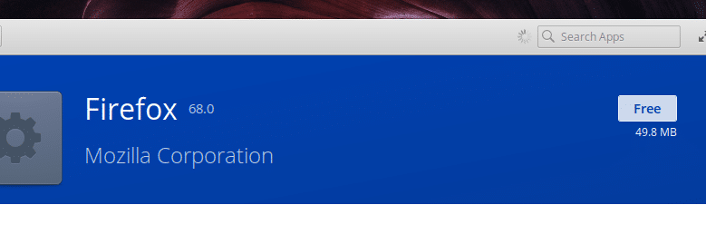 searching for and installing applications like Firefox in elementary OS 