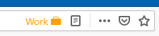 Work container for work related websites using Firefox Multi-Account Containers add-on
