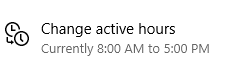 changing active hours in windows 10 1903 update