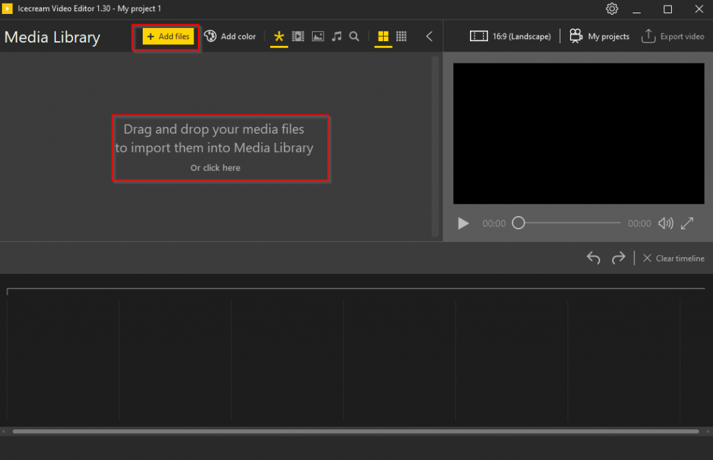 main interface of Icecream Video Editor