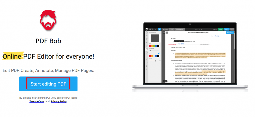 edit pdf documents free online