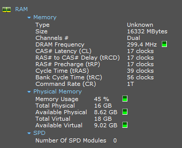 speccy temperature ram