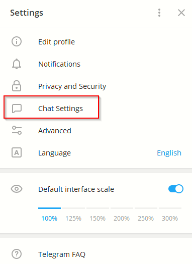 configuring chat settings in Telegram Desktop