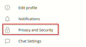 configuring privacy and security settings in Telegram Desktop