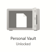 Personal Vault unlocked