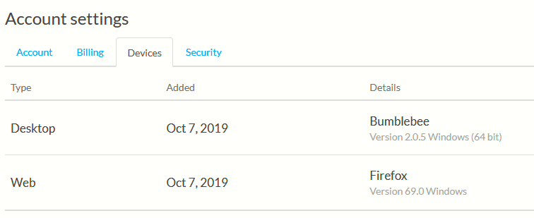 configuring device settings for Sync 