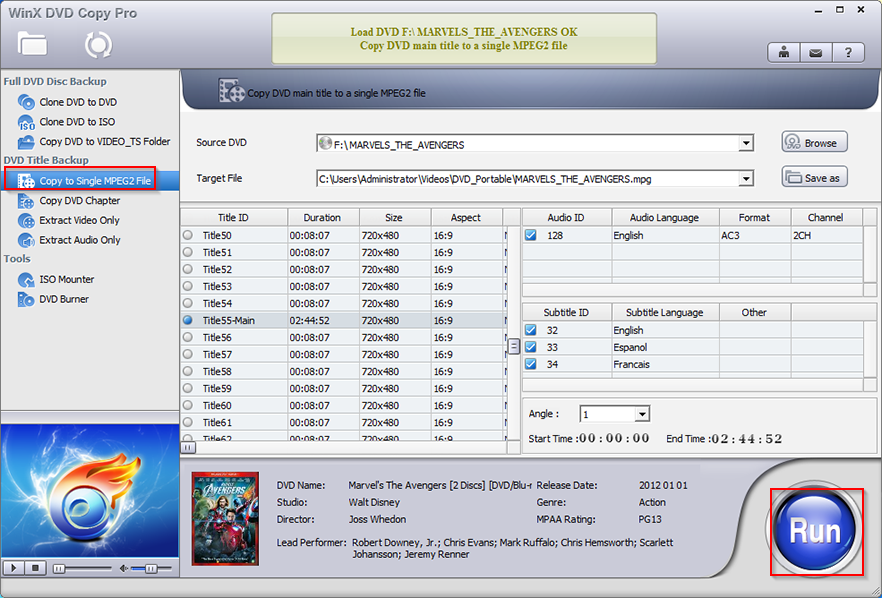 WinX DVD Copy Pro 3.9.8 free downloads