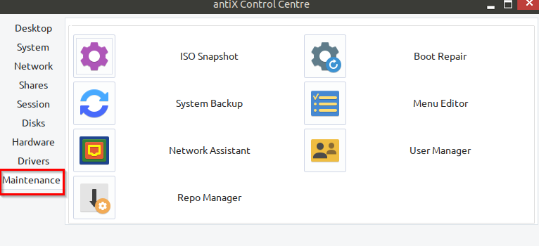 backing up antiX system and creating system ISO snapshot in antiX 