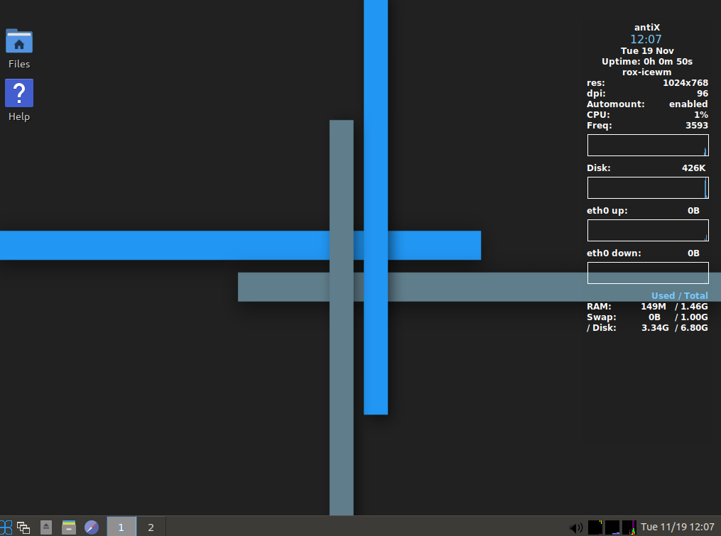 antiX desktop environment