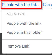 changing access settings for shareable Box Notes link