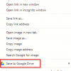 Save to Google Drive add-on enabled in Google Chrome