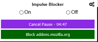 temporarily pausing Impulse Blocker add-on