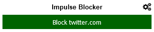 Impulse Blocker with buttons disabled in the pop-up menu