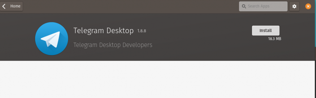 installing Telegram desktop app from Pop!_Shop in Pop!_OS