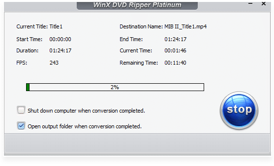 ripping and backing up DVDs using WinX DVD Ripper Platinum