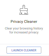 Privacy Cleaner option in CCleaner Browser