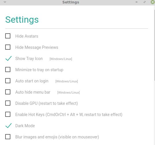 change WhatsApp Desktop appearance settings 