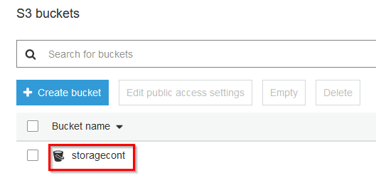 S3 bucket in AWS console