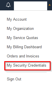 accessing AWS security credentials