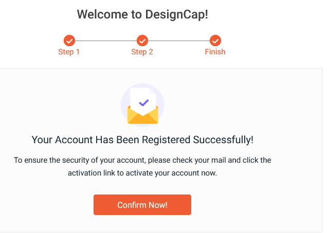 DesignCap account created