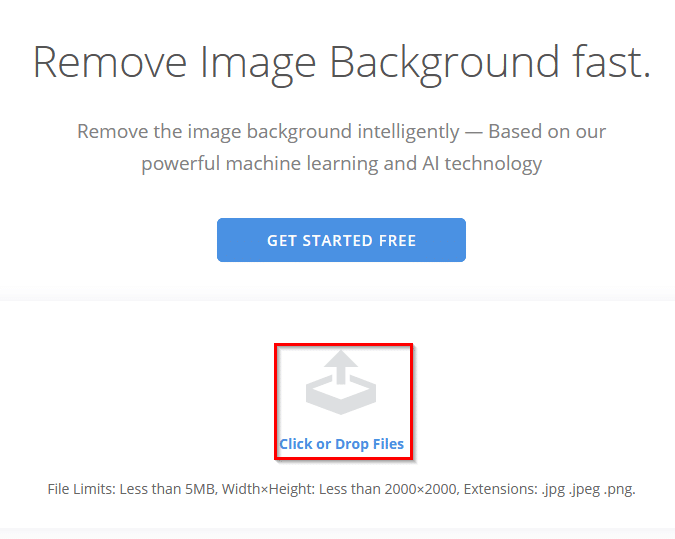 uploading images for background removal using BgEraser