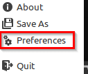 accessing Parcellite preferences