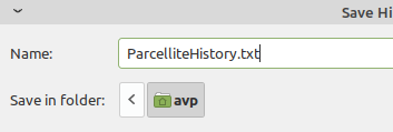 default text file for Parcellite clipboard history