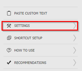 accessing Reedy settings