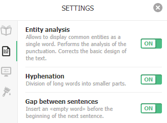 change how text is displayed in Reedy 