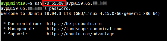 ssh proxy ubuntu