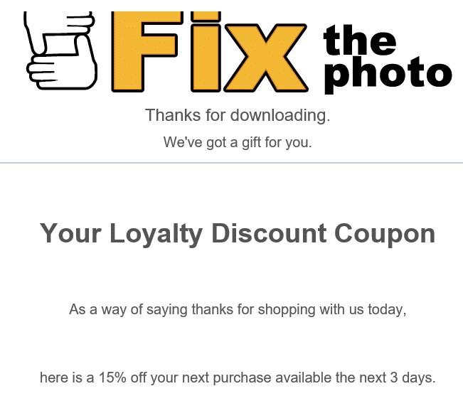 discount codes for various Fixthephoto products