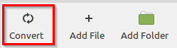 Converting audio files using Sound Converter in Linux Mint 19