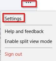 accessing Skype settings from Windows desktop app