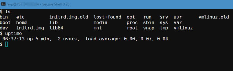 managing remote server via SSH using Secure Shell Chrome add-on