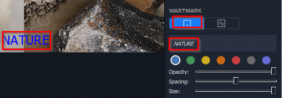 adding watermark to images in Photo Stitcher