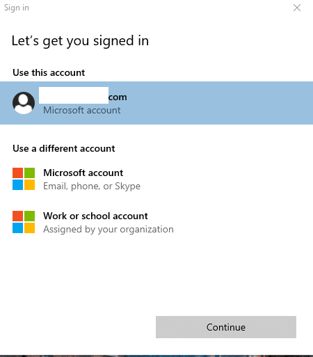 using a Microsoft account for adding a new profile in the new Edge browser