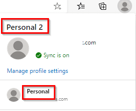 multiple profiles in the new Edge browser