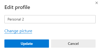 change profile name and add a picture in the new Edge browser