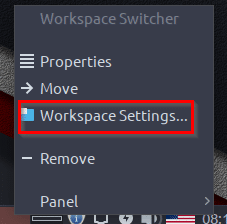 configuring workspace settings in Peppermint