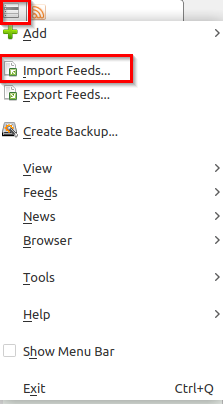 importing feeds to QuiteRSS